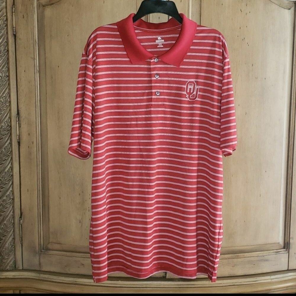 Oklahoma University OU Sooners Men's Knights Apparel Striped Polo